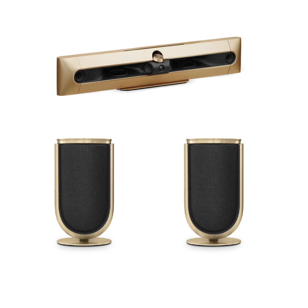 premiere-beolab-8-gold Beosound Premiere & Beolab 8 Gold Tone - Image 1